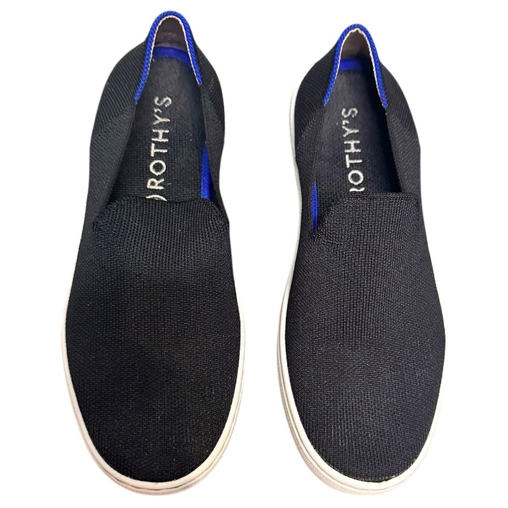 Rothy's Original Slip On Sneaker Womens Black Comfort Shoe, Sz 6